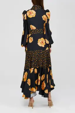 Acler Elton Dress Poppy Mix Print Size 8 for rent on The Volte - image 2