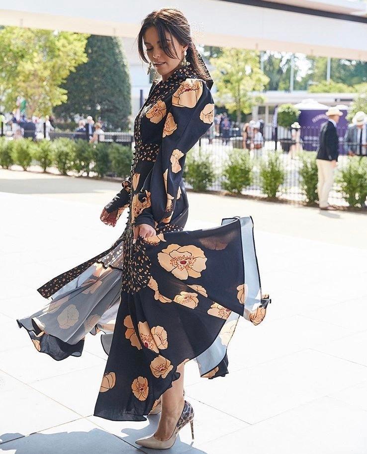 Acler Elton Dress Poppy Mix Print Size 8 for rent on The Volte - main image