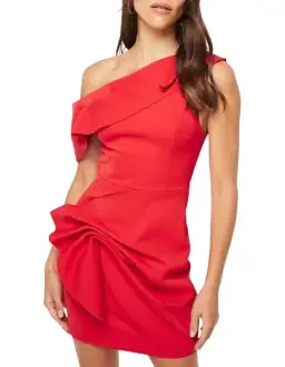 Mossman Into The Deep Asymmetric Neck Dress Red Size XS/AU 6 for rent on The Volte - image 4