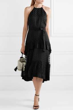 Zimmermann Pleated Tier Picnic Dress black size 8