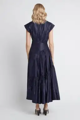 Aje Serendipity Reflection Midi Dress Navy Size 12 for rent on The Volte - image 3