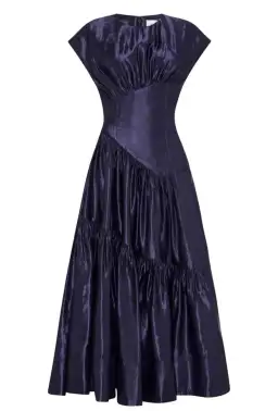 Aje Serendipity Reflection Midi Dress Navy Size 12 for rent on The Volte - image 4