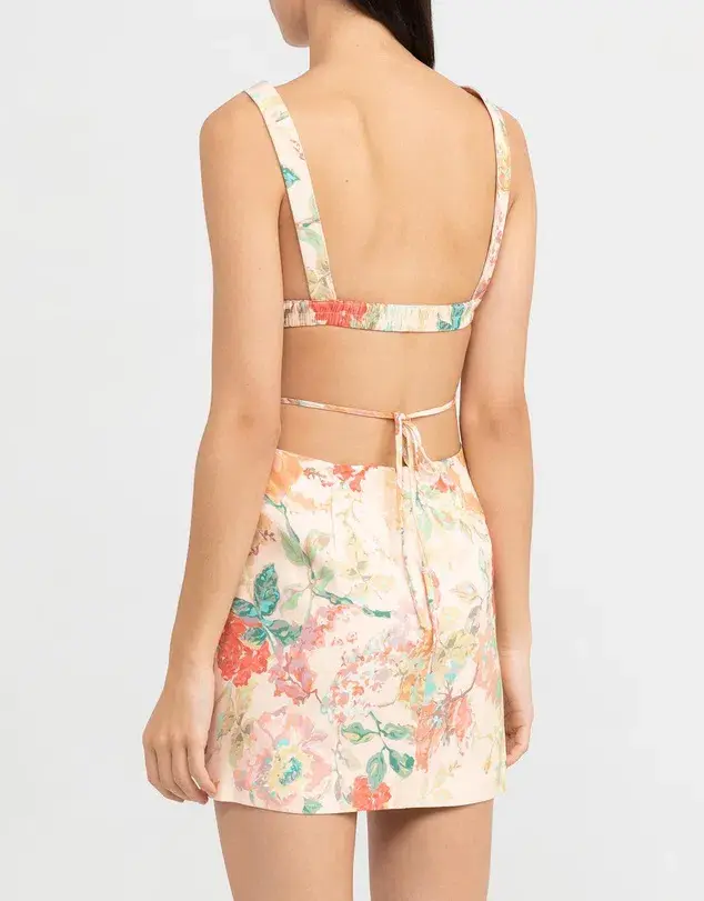 Significant Other Indiana Linen Mini Dress Floral Size 6 for rent on The Volte - main image