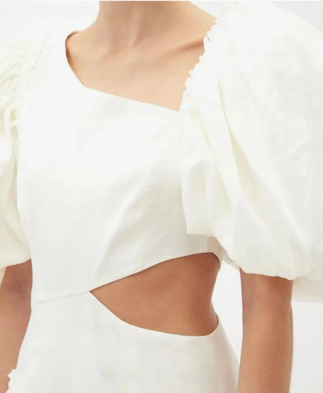 Aje Chateau Mini Dress Ivory Size 8 for rent on The Volte - main image