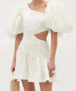 Aje Chateau Mini Dress Ivory Size 8 for rent on The Volte - image 5