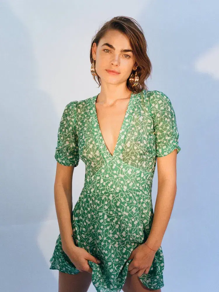 Realisation Par The Ozzie Mini Dress in Poison Ivy Size M / Au 10 for rent on The Volte - main image