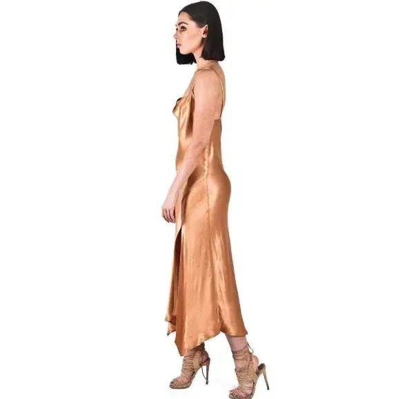 Bec & Bridge Feel the Heat Midi Dress in Cinnamon Size 8 for rent on The Volte - main image