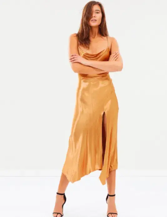 Bec & Bridge Feel the Heat Midi Dress in Cinnamon Size 8 for rent on The Volte - main image