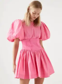 Aje Gianna Puff Sleeve Dress Pink Size AU 10 for rent on The Volte - image 2