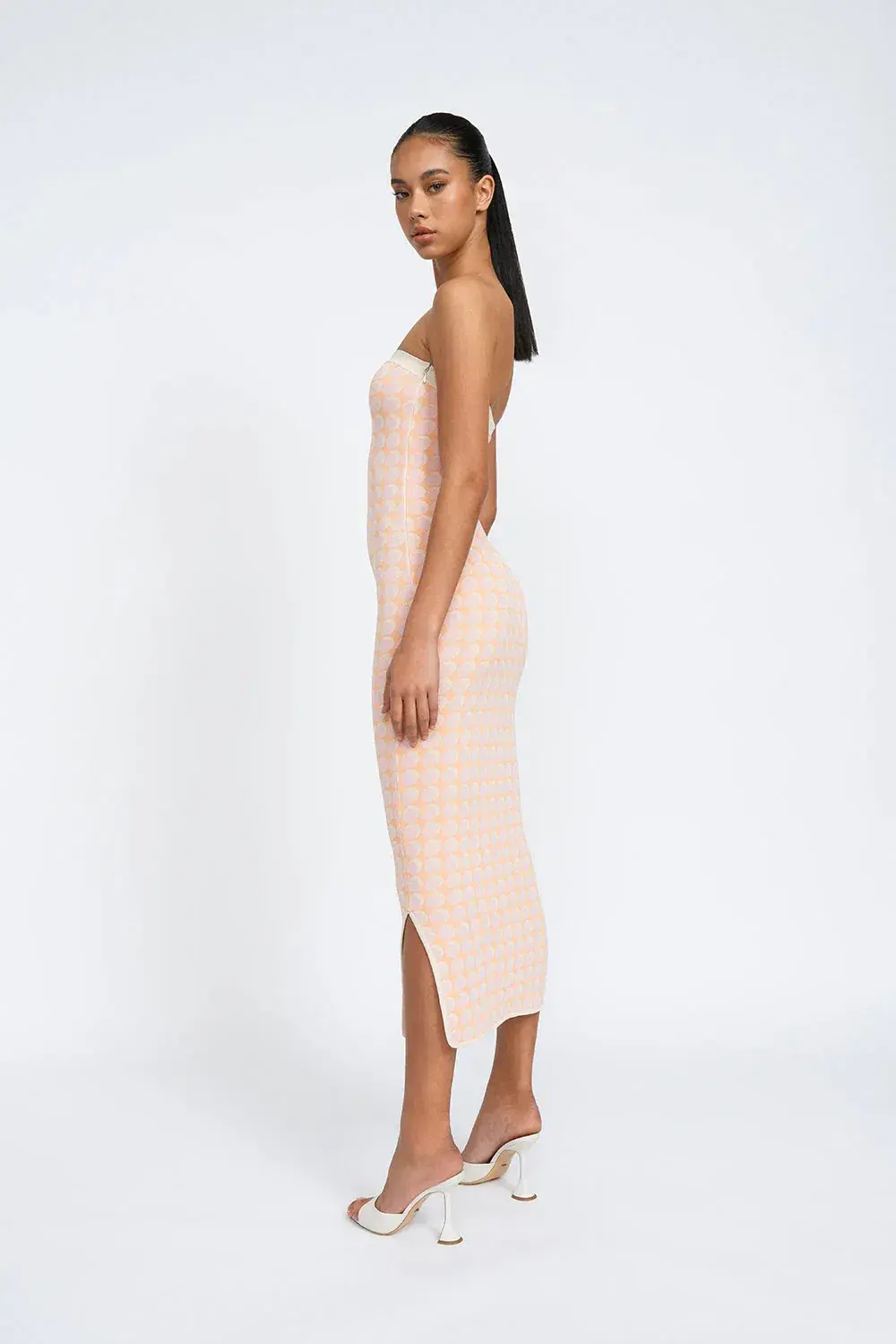 By Johnny Sol Geo Knit Midi Dress Multi Size XS / AU 6 for rent on The Volte - main image