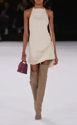 Jacquemus Figuerolles Dress Beige Size AU 6 for rent on The Volte - image 1