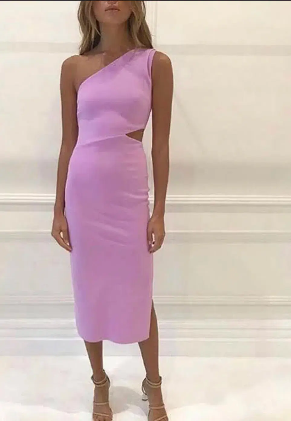 Bec & Bridge Alessandra Asymmetric Dress in Lilac Size AU 12 for rent on The Volte - main image