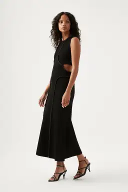 Aje Arp Cut Out Knit Midi Dress Black Size Small / AU 8 for rent on The Volte - image 3