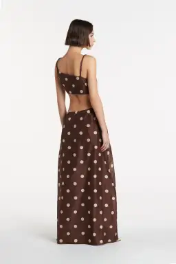 Sir the Label Vivi Asymmetric Cut Out Dress in Marlon Polka Dot Size 3 / AU 12 for rent on The Volte - image 2