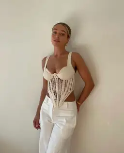 Dion Lee Crochet Corset Cream Size M / Au 10 for rent on The Volte - image 3