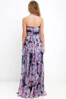 Bariano Strapless Maxi Dress Floral Size 16 for rent on The Volte - image 2
