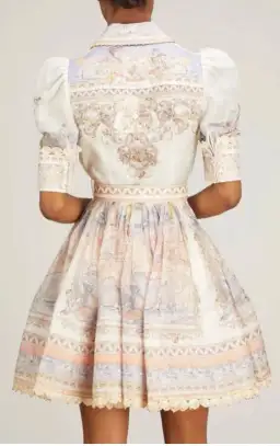 Zimmermann High Tide Mini Shirt Dress Odyssey Print Size 1 / AU 10 for rent on The Volte - image 5