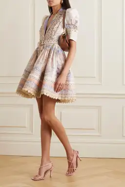 Zimmermann High Tide Mini Shirt Dress Odyssey Print Size 1 / AU 10 for rent on The Volte - image 2