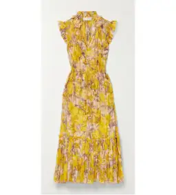 Zimmermann High Tide Flutter Midi Dress Yellow Size 2 / AU 12 for rent on The Volte - image 5