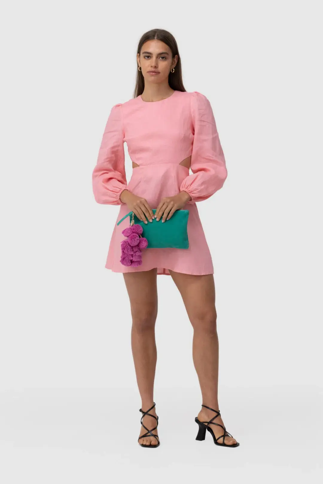 The Wolfgang Safi Linen Cut Out Dress Floss Size 10 for rent on The Volte - main image