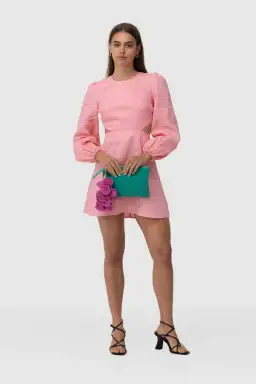 The Wolfgang Safi Linen Cut Out Dress Floss Size 10 for rent on The Volte - image 1