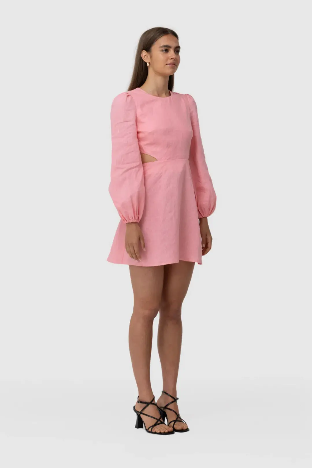 The Wolfgang Safi Linen Cut Out Dress Floss Size 10 for rent on The Volte - main image