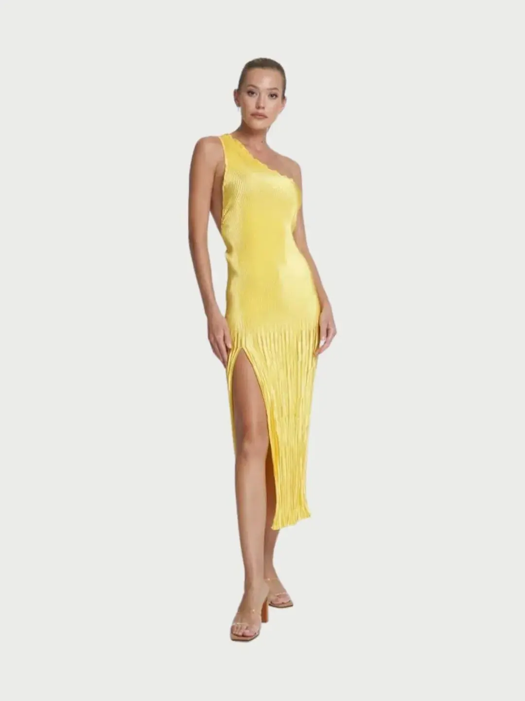 L'Idee Naomi Gown Canary Yellow Hue Size 8/S for rent on The Volte - main image