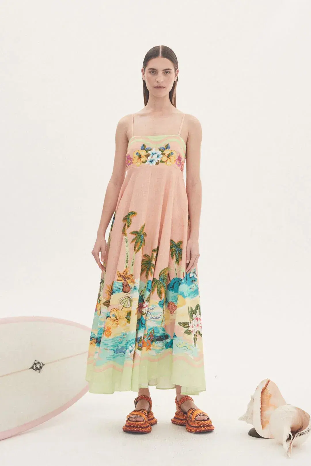 Alemais Mermaid Point Sundress Pink Size AU 10 for rent on The Volte - main image