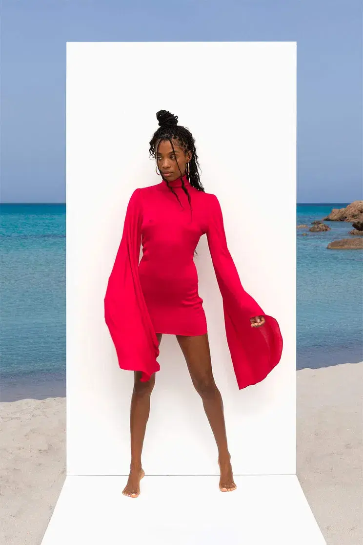 Rat & Boa Farrah Dress Pink Size AU 6 for rent on The Volte - main image