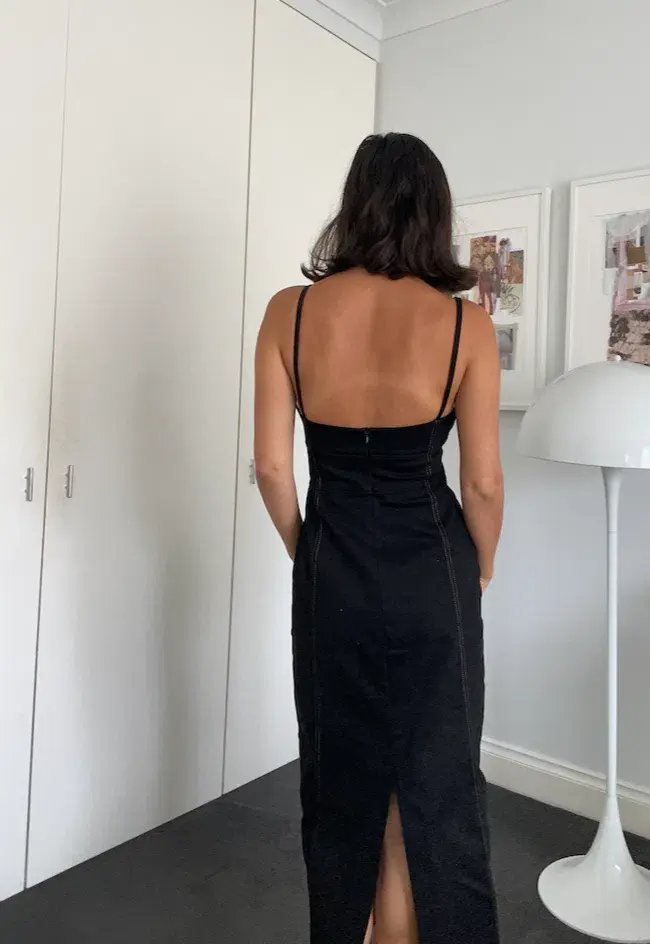 Viktoria And Woods Denim Dress Black Size AU 8 for rent on The Volte - main image