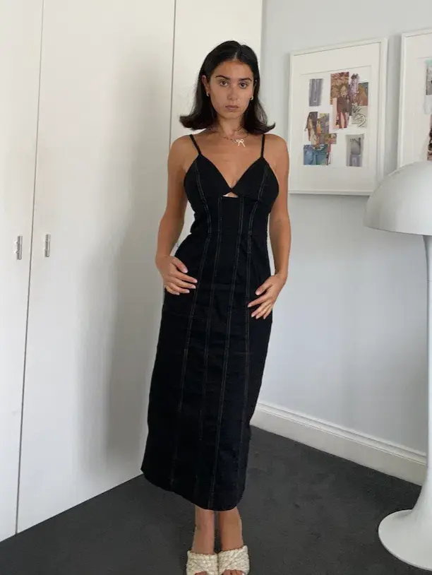 Viktoria And Woods Denim Dress Black Size AU 8 for rent on The Volte - main image