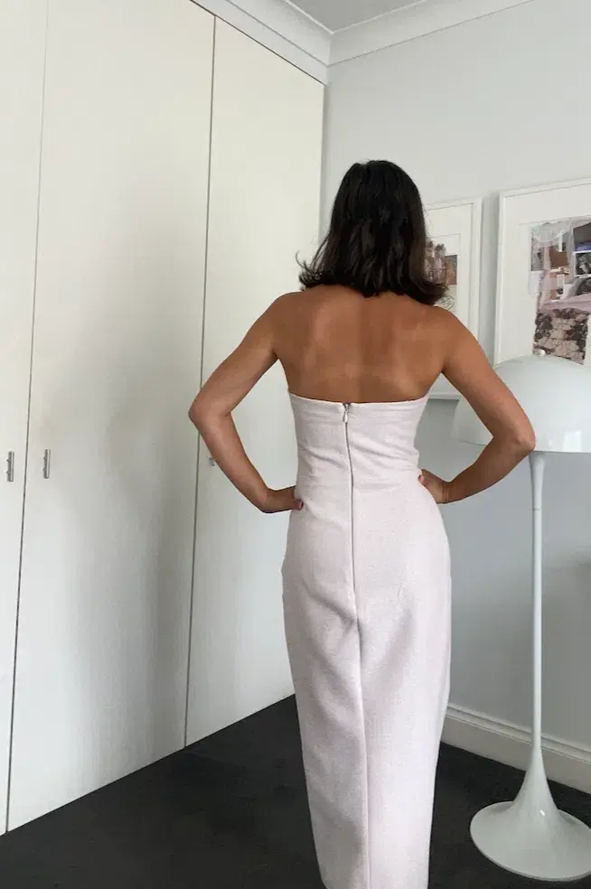 Manning Cartell Ivory Strapless Dress White Size AU 8 for rent on The Volte - main image