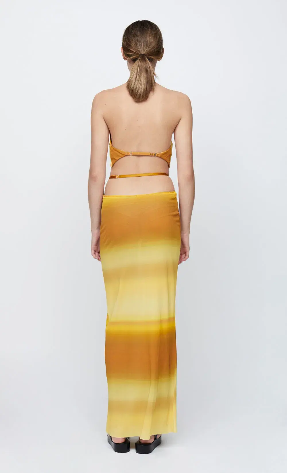 Bec & Bridge Amara Top and Skirt Set Golden Ombre Size 8 for rent on The Volte - main image
