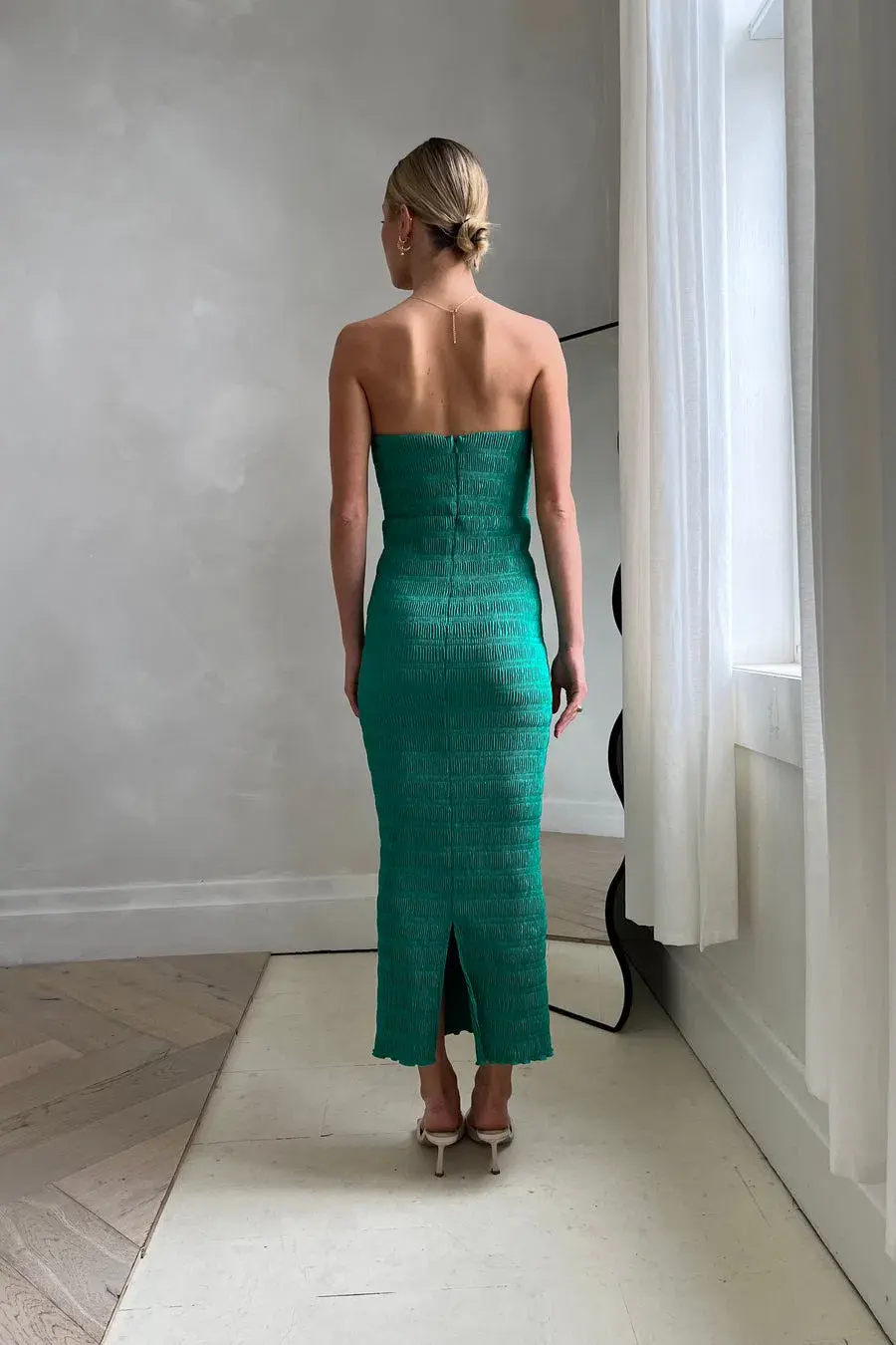 Lidee Aurore Strapless Dress Green Size AU 10 for rent on The Volte - main image