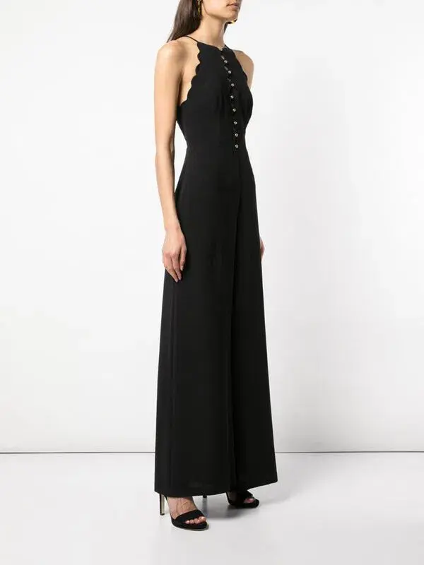Zimmermann Scollop Edged Jumpsuit Black Size AU 8 for rent on The Volte - main image