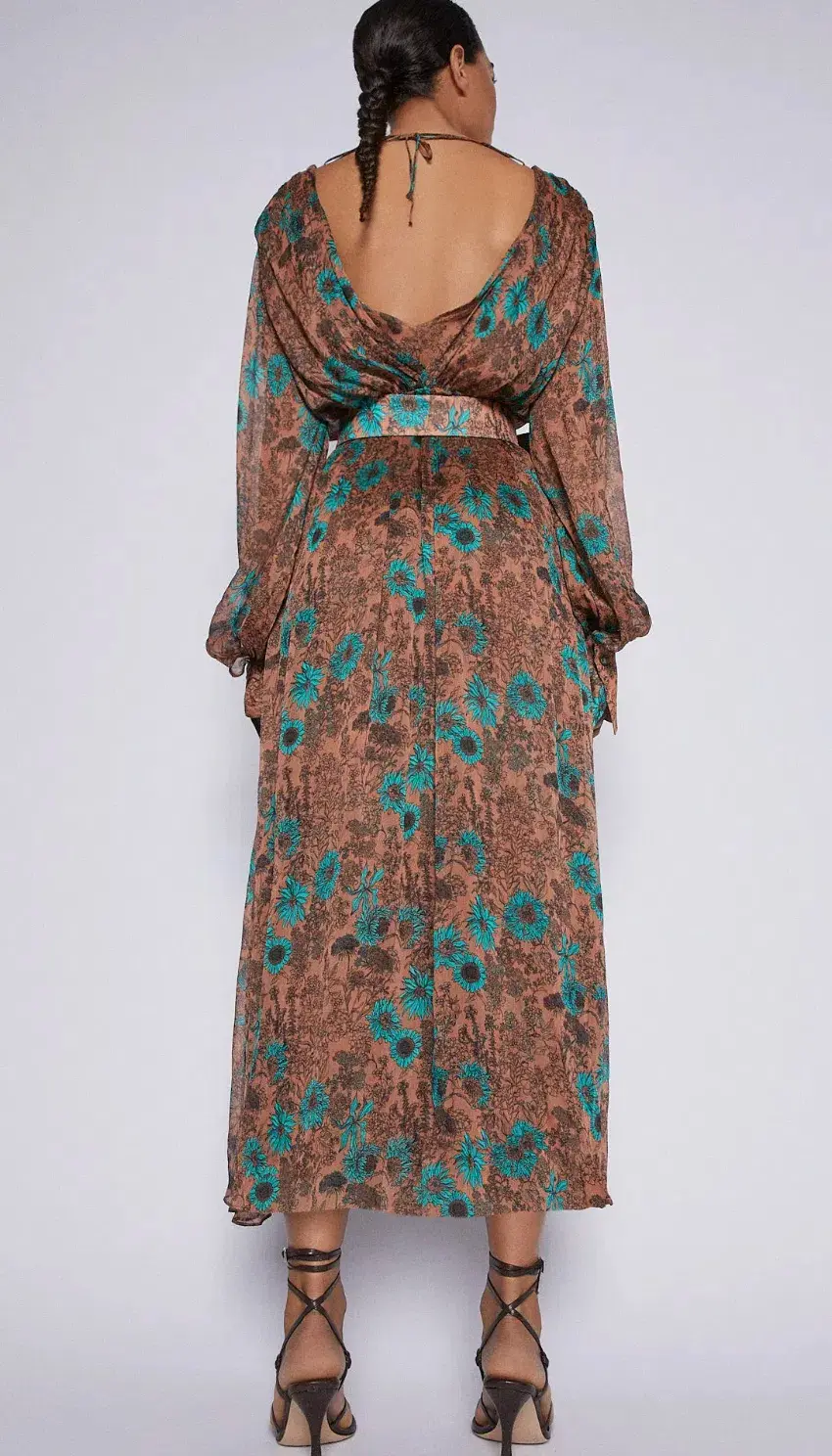 Scanlan Theodore Ggt Floral Print Dress Brown Size M / AU 10 for rent on The Volte - main image