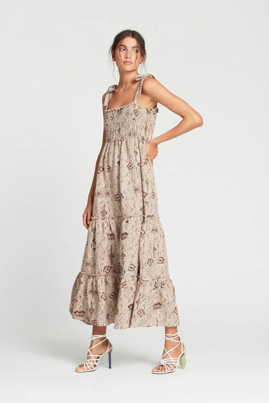 Sir The Label Stella Tiered Maxi Dress Print Size 1 / Au 8 for rent on The Volte - main image