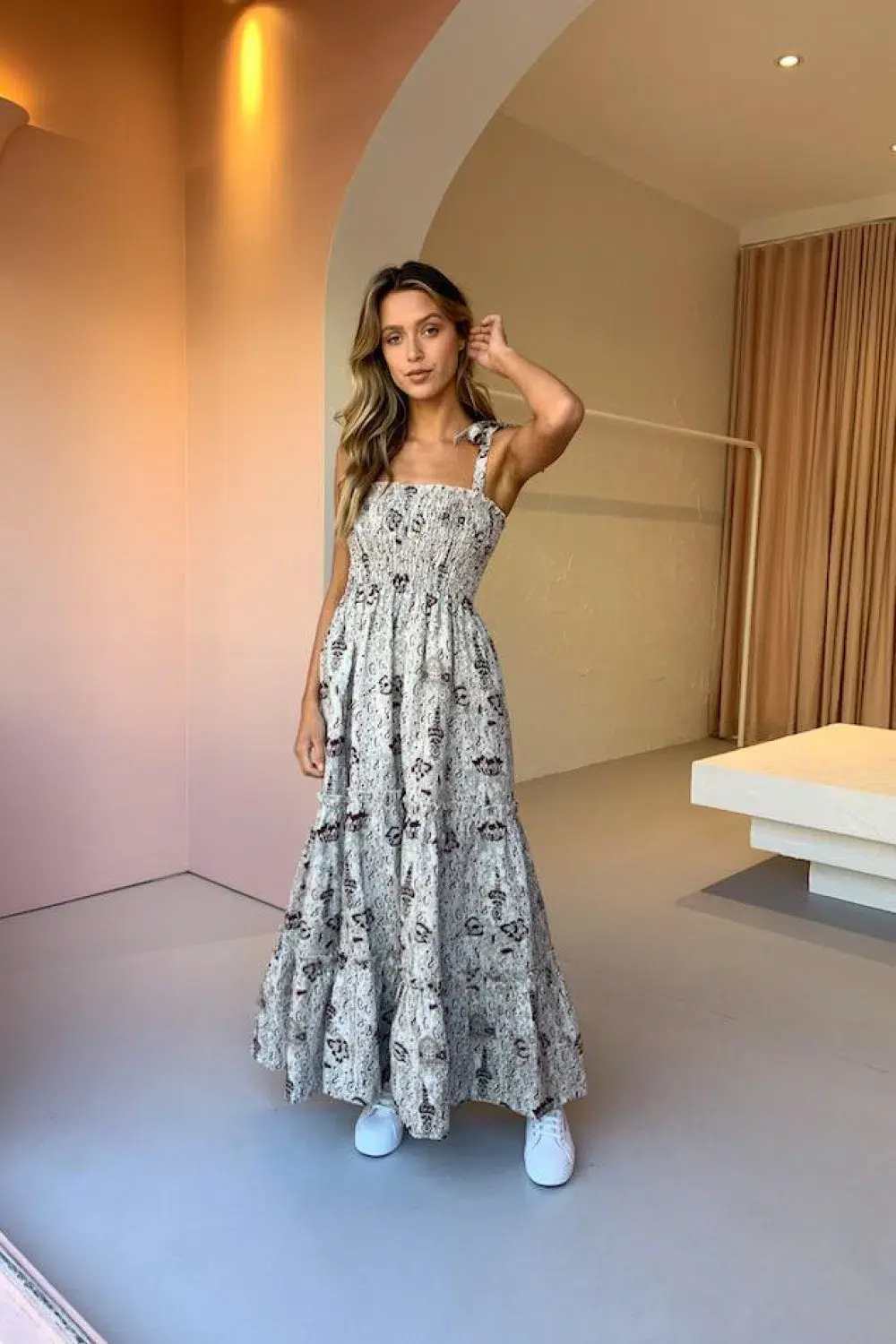 Sir The Label Stella Tiered Maxi Dress Print Size 1 / Au 8 for rent on The Volte - main image