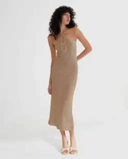 Significant Other Saoirse Midi Dress Biscuit Size 6 for rent on The Volte - image 1