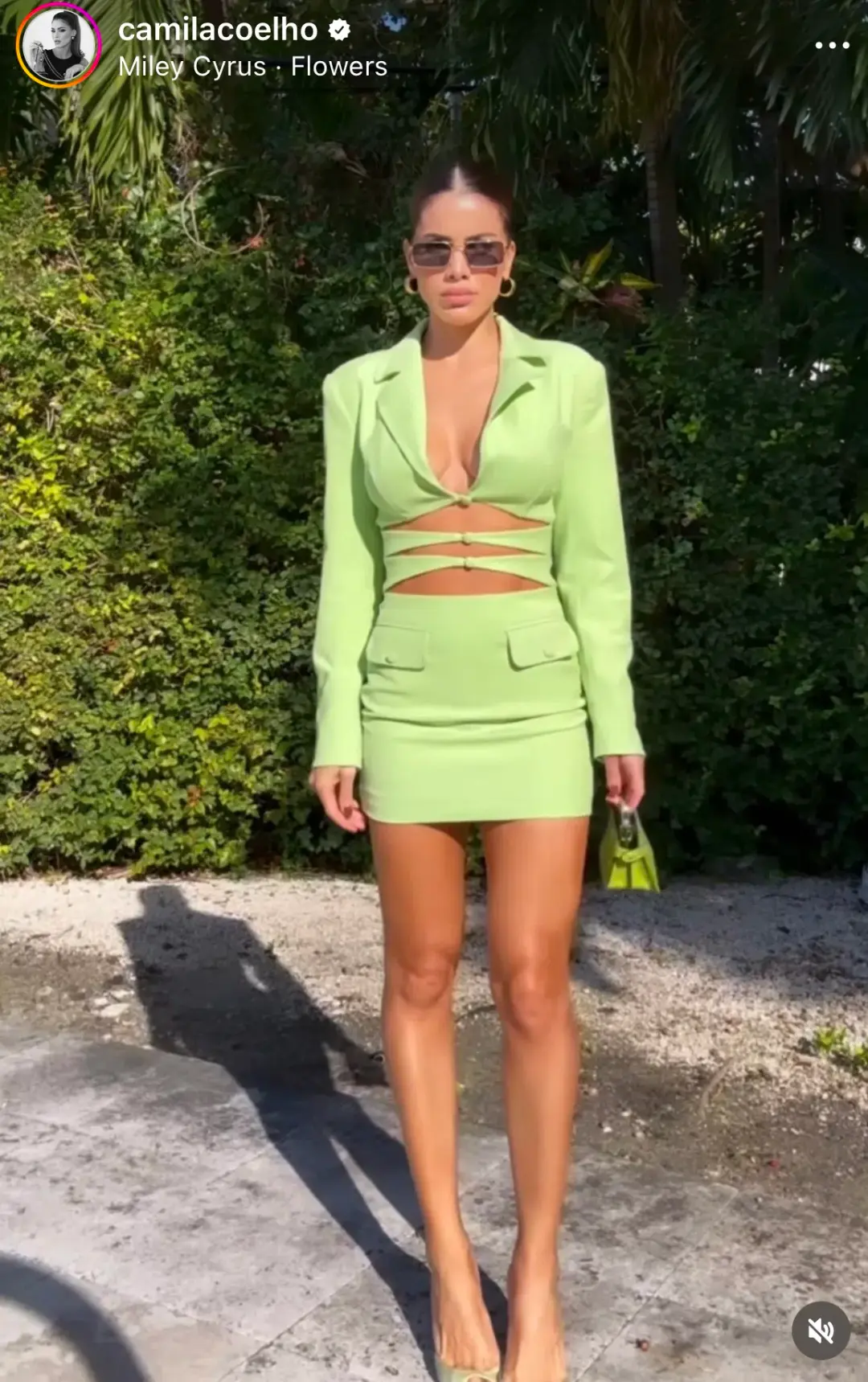 Camila Coelho Ivy Mini Dress Green Size 6 for rent on The Volte - main image