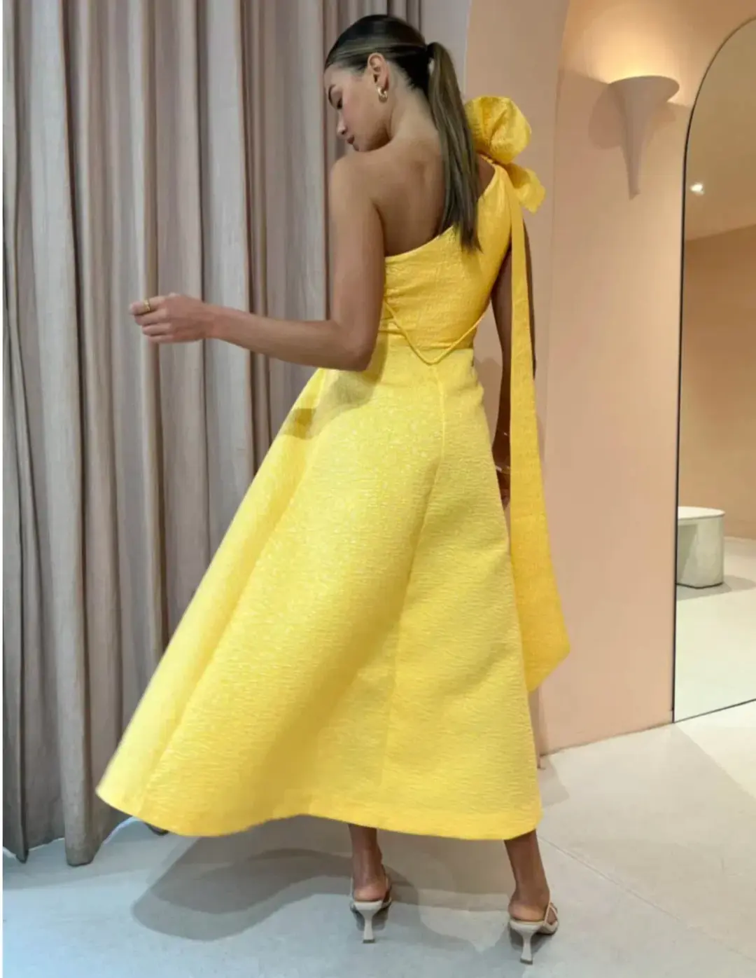 Rachel Gilbert Emiliano Dress Lemon Drop Size 0/Au 6 for rent on The Volte - main image
