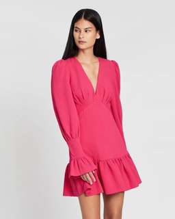 By Johnny Anna V Tulip Sleeve Mini Dress Size 8 for rent on The Volte - image 1