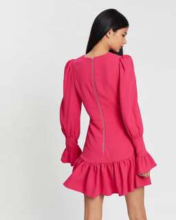 By Johnny Anna V Tulip Sleeve Mini Dress Size 8 for rent on The Volte - image 3