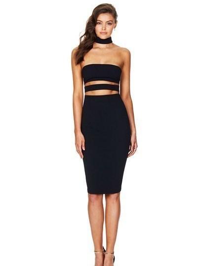 NOOKIE Frankie Bodycon Dress - Black - Size 8 for rent on The Volte - main image