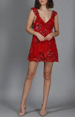 Rat & Boa Romy Dress Red Size 6 for rent on The Volte - image 1