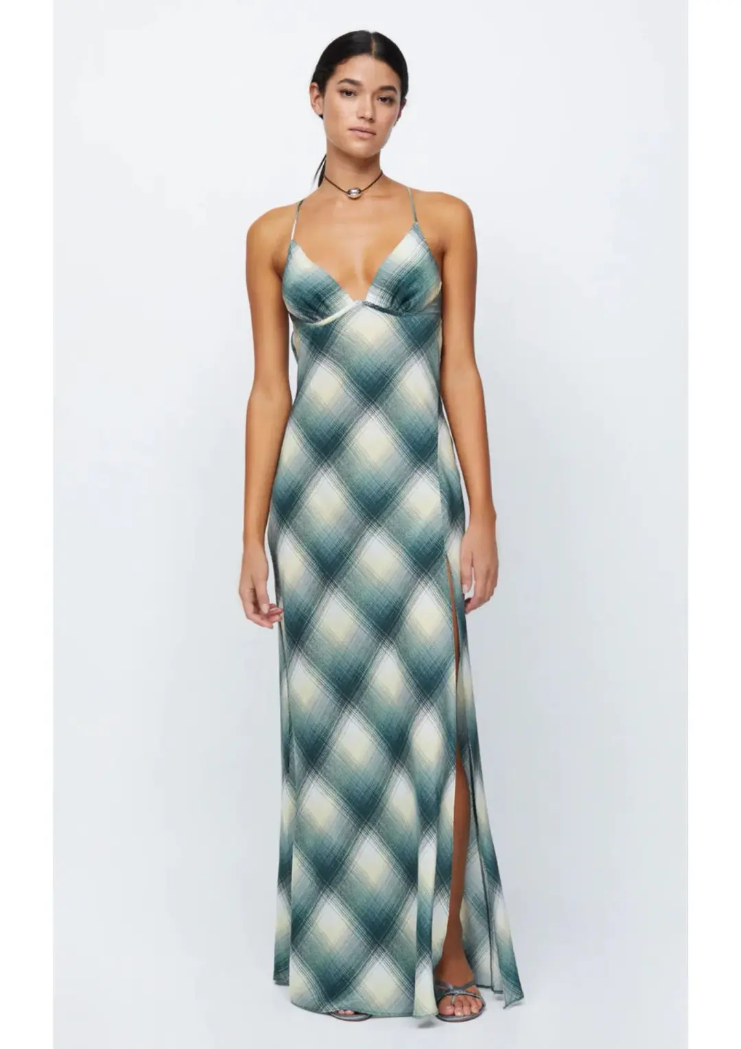 Bec & Bridge Edie Split Maxi Dress Green Size AU 8 for rent on The Volte - main image