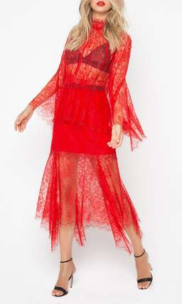 Alice McCall Red Love Myself Top & Skirt size 8