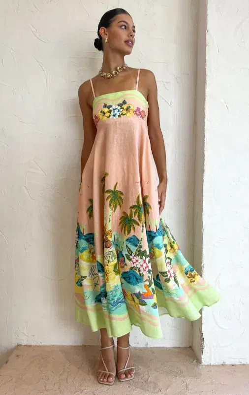 Alemais Mermaid Point Sundress Print Size 10 - Image 2