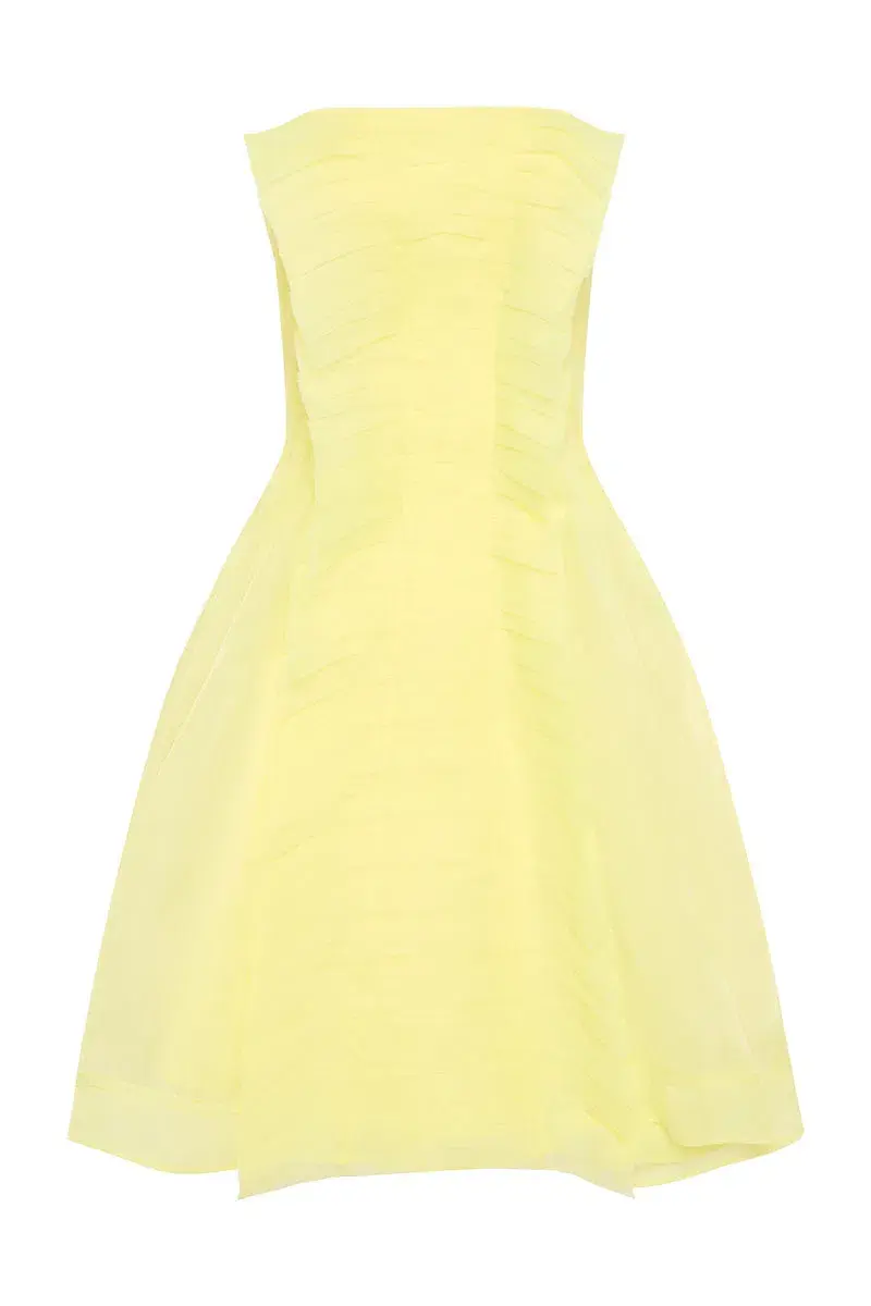 Aje Astrid Strapless Mini Dress Soft Lemon Yellow Size 8 for rent on The Volte - main image