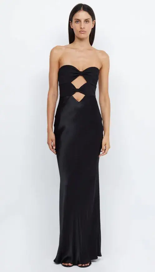 Bec & Bridge Halle Strapless Dress Black Size 10 for rent on The Volte - main image
